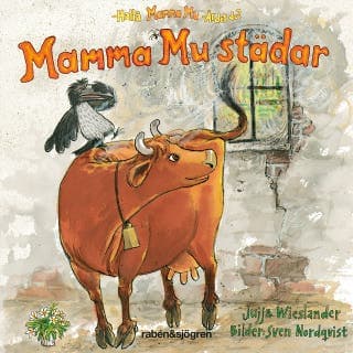 Mamma Mu städar – Jujja Wieslander, ljudbokens omslag