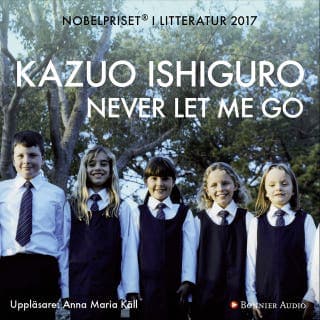 Never let me go – Kazuo Ishiguro, ljudbokens omslag