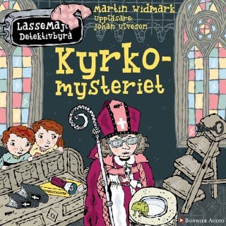 Kyrkomysteriet – Martin Widmark, ljudbokens omslag