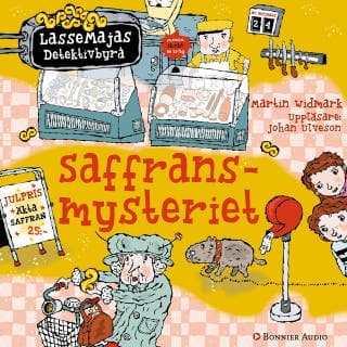 Saffransmysteriet – Martin Widmark, ljudbokens omslag