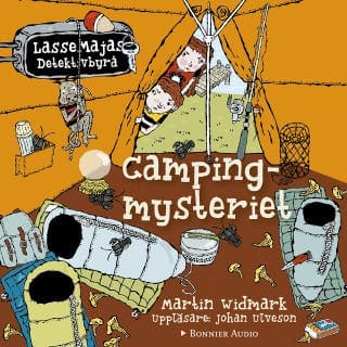 Campingmysteriet – Martin Widmark, ljudbokens omslag