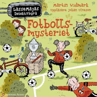 Fotbollsmysteriet – Martin Widmark, ljudbokens omslag