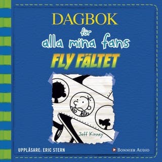 Fly fältet – Jeff Kinney, ljudbokens omslag