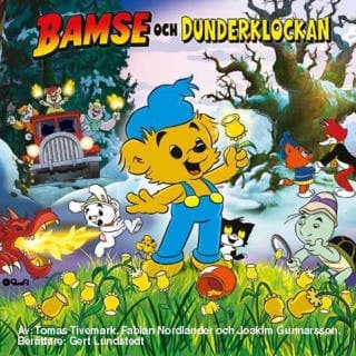 Bamse och Dunderklockan – Tomas Tivemark och Fabian Nordlander, ljudbokens omslag