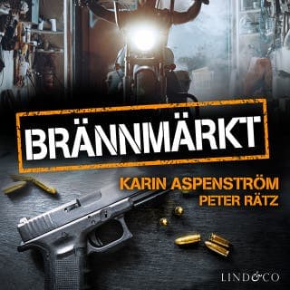 Brännmärkt – Karin Aspenström och Peter Rätz, ljudbokens omslag