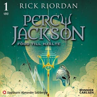 Född till hjälte – Rick Riordan, ljudbokens omslag