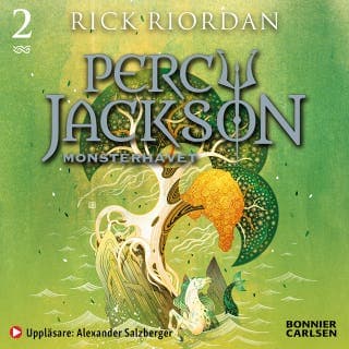 Monsterhavet – Rick Riordan, ljudbokens omslag