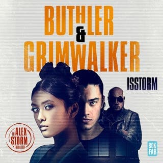 Isstorm – Dan Buthler och Leffe Grimwalker, ljudbokens omslag