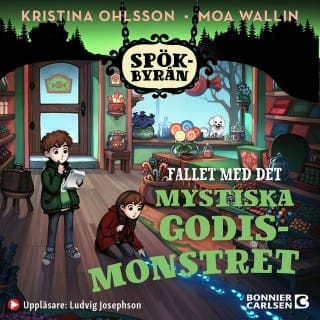 Fallet med det mystiska godismonstret – Kristina Ohlsson, ljudbokens omslag