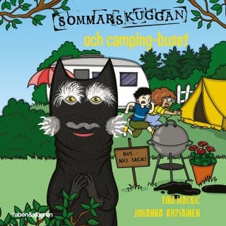 Sommarskuggan och camping-buset – Tina Mackic, ljudbokens omslag