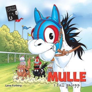 Mulle i full galopp – Lena Furberg, ljudbokens omslag