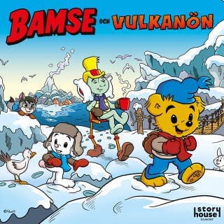 Bamse och vulkanön – Charlotta Borelius, ljudbokens omslag