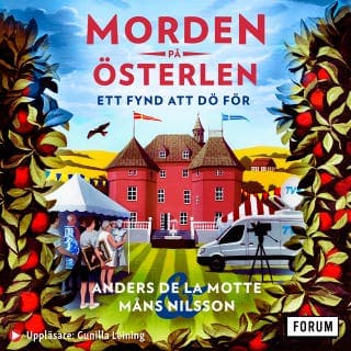 Ett fynd att dö för – Anders de la Motte och Måns Nilsson, ljudbokens omslag