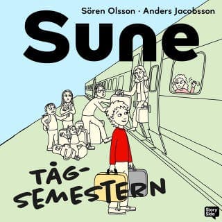 Sune - Tågsemestern – Anders Jacobsson och Sören Olsson, ljudbokens omslag