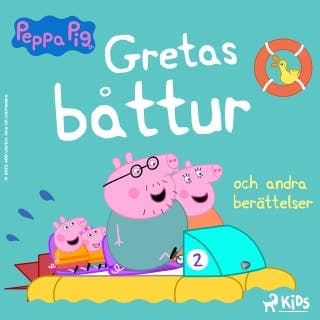 Greta Gris – Gretas båttur och andra berättelser – Mark Baker och Neville Astley, ljudbokens omslag