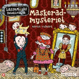Maskeradmysteriet – Martin Widmark, ljudbokens omslag