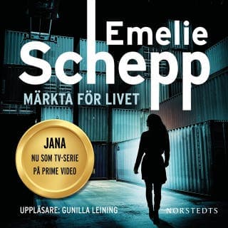 Märkta för livet – Emelie Schepp, ljudbokens omslag