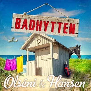Badhytten – Micke Hansen och Christina Olséni, ljudbokens omslag