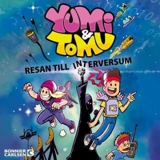 Resan till Interversum – Yumi och Tomu, ljudbokens omslag