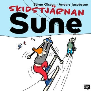 Skidstjärnan Sune – Anders Jacobsson och Sören Olsson, ljudbokens omslag