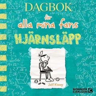 Hjärnsläpp – Jeff Kinney, ljudbokens omslag