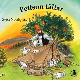 Pettson tältar – Sven Nordqvist, ljudbokens omslag