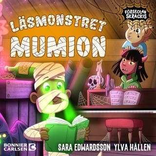 Läsmonstret Mumion – Ylva Hällen och Sara Edwardsson, ljudbokens omslag