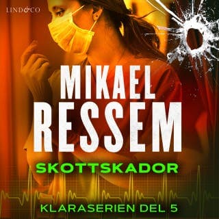 Skottskador – Mikael Ressem, ljudbokens omslag