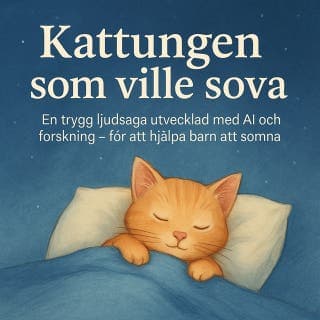 Kattungen som ville sova – en trygg godnattsaga för barn – Rolf Jansson, ljudbokens omslag