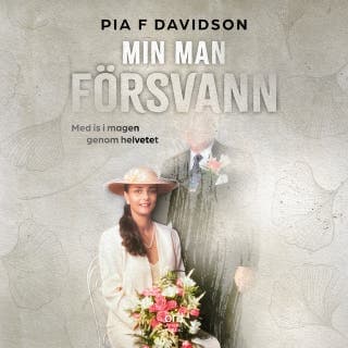Min man försvann – Pia F Davidson, ljudbokens omslag