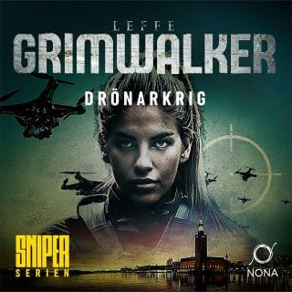 Drönarkrig – Leffe Grimwalker, ljudbokens omslag