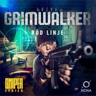 Röd linje – Leffe Grimwalker, ljudbokens omslag