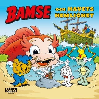 Bamse och havets hemlighet – Katarina Oldenburg och Calle Marthin, ljudbokens omslag