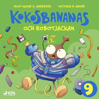 Kokosbananas och robotjackan – Rolf Magne G. Andersen, ljudbokens omslag