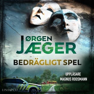 Bedrägligt spel – Jørgen Jæger, ljudbokens omslag