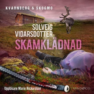Skamklädnad – Solveig Vidarsdotter, ljudbokens omslag
