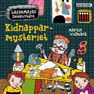 Kidnapparmysteriet – Martin Widmark, ljudbokens omslag