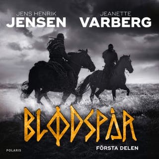 Blodspår - Första delen – Jens Henrik Jensen och Jeanette Varberg, ljudbokens omslag