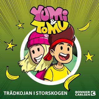 Trädkojan i Storskogen – Yumi och Tomu, ljudbokens omslag