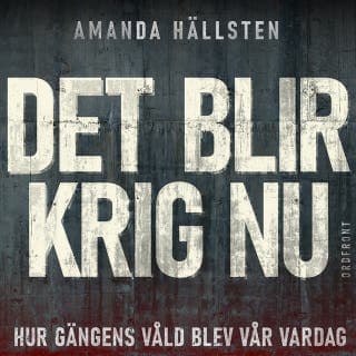Det blir krig nu – Amanda Hällsten, ljudbokens omslag
