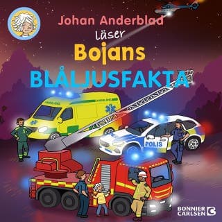 Bojans blåljusfakta – Johan Anderblad, ljudbokens omslag