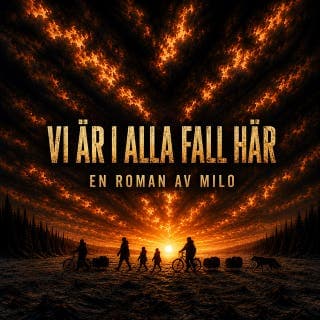 Vi är i alla fall här – Milo, ljudbokens omslag
