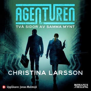 Två sidor av samma mynt – Christina Larsson, ljudbokens omslag