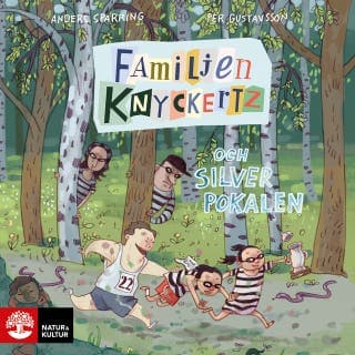 Familjen Knyckertz och silverpokalen – Anders Sparring, ljudbokens omslag