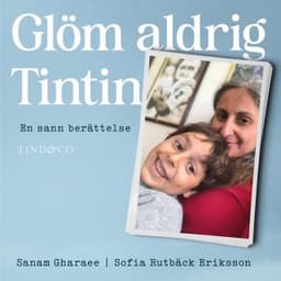 Glöm aldrig Tintin: En sann berättelse – Sofia Rutbäck Eriksson och Sanam Gharaee, ljudbokens omslag
