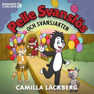Pelle Svanslös och svansjakten – Camilla Läckberg och Gösta Knutsson, ljudbokens omslag