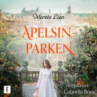 Apelsinparken – Merete Lien, ljudbokens omslag
